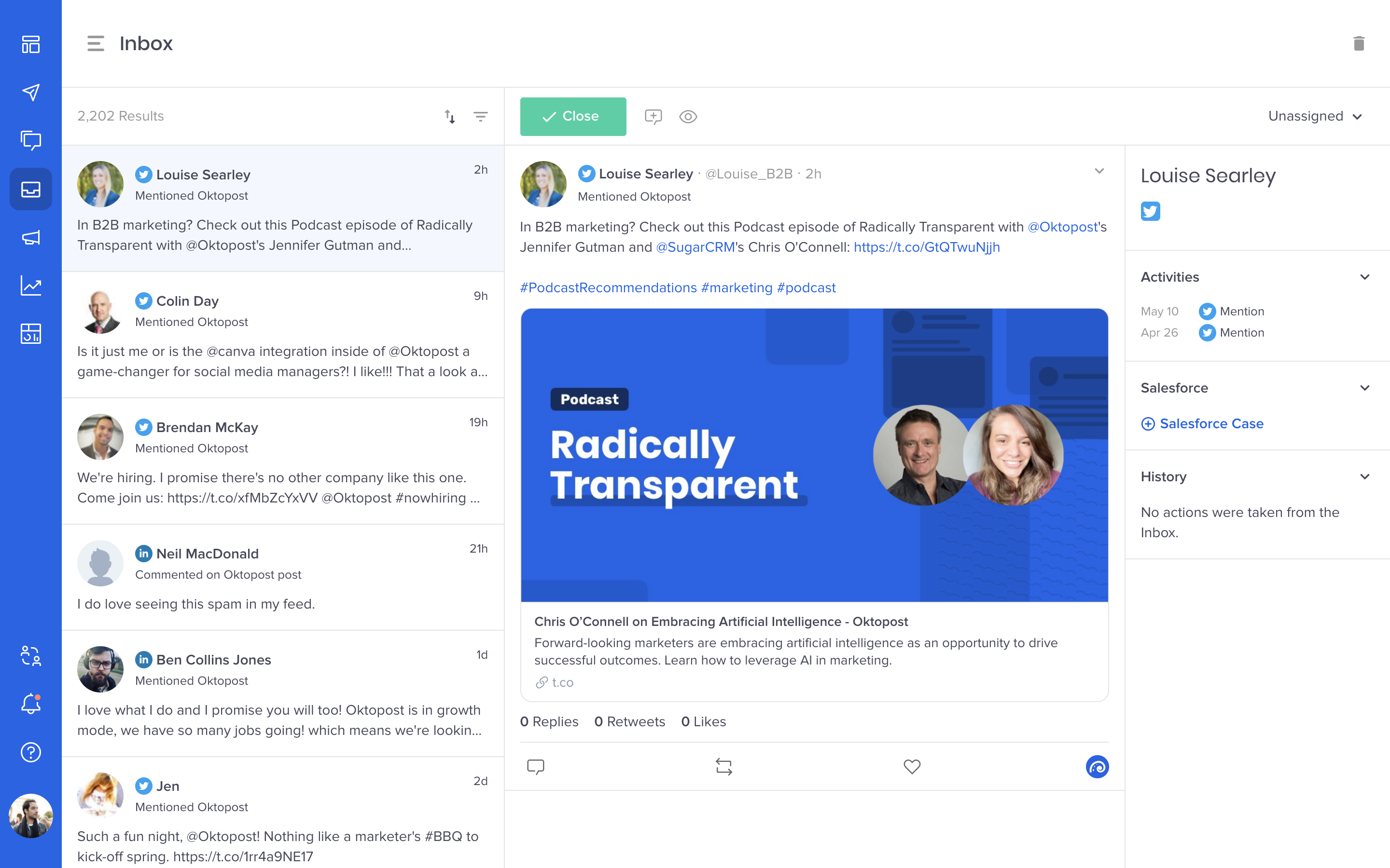 Oktopost screenshot & Video