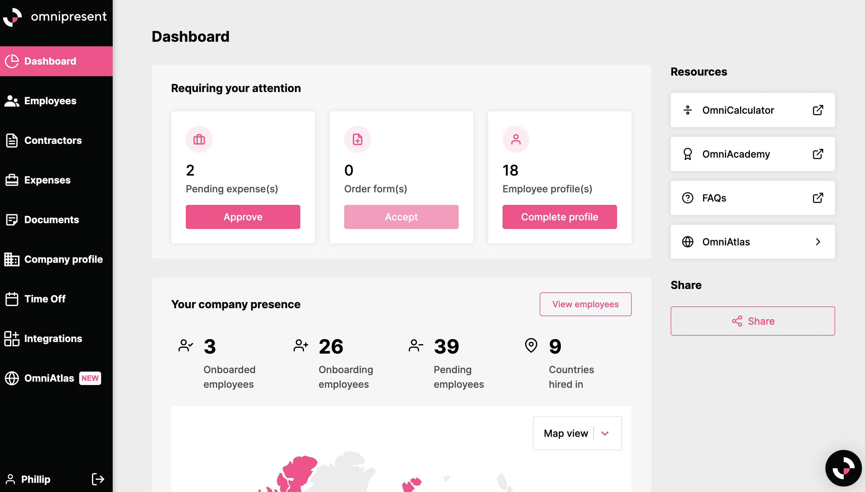 Omnipresent Platform Screenshot