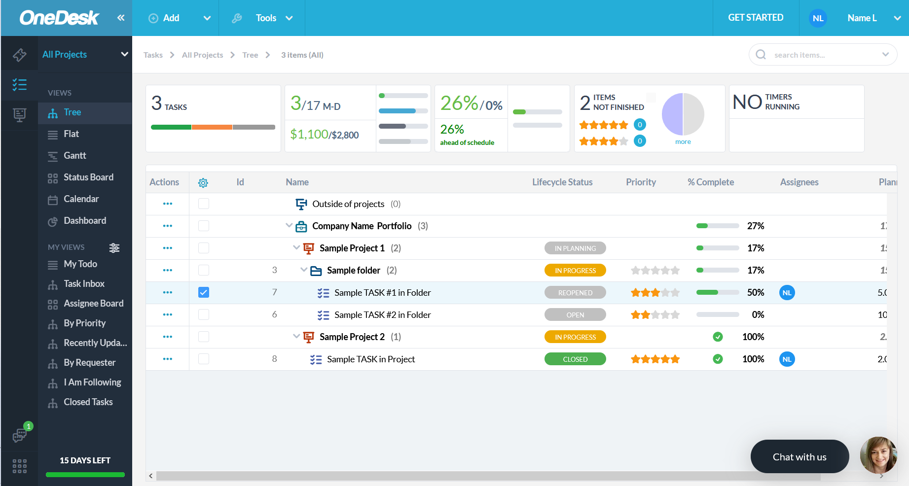 OneDesk Screenshot