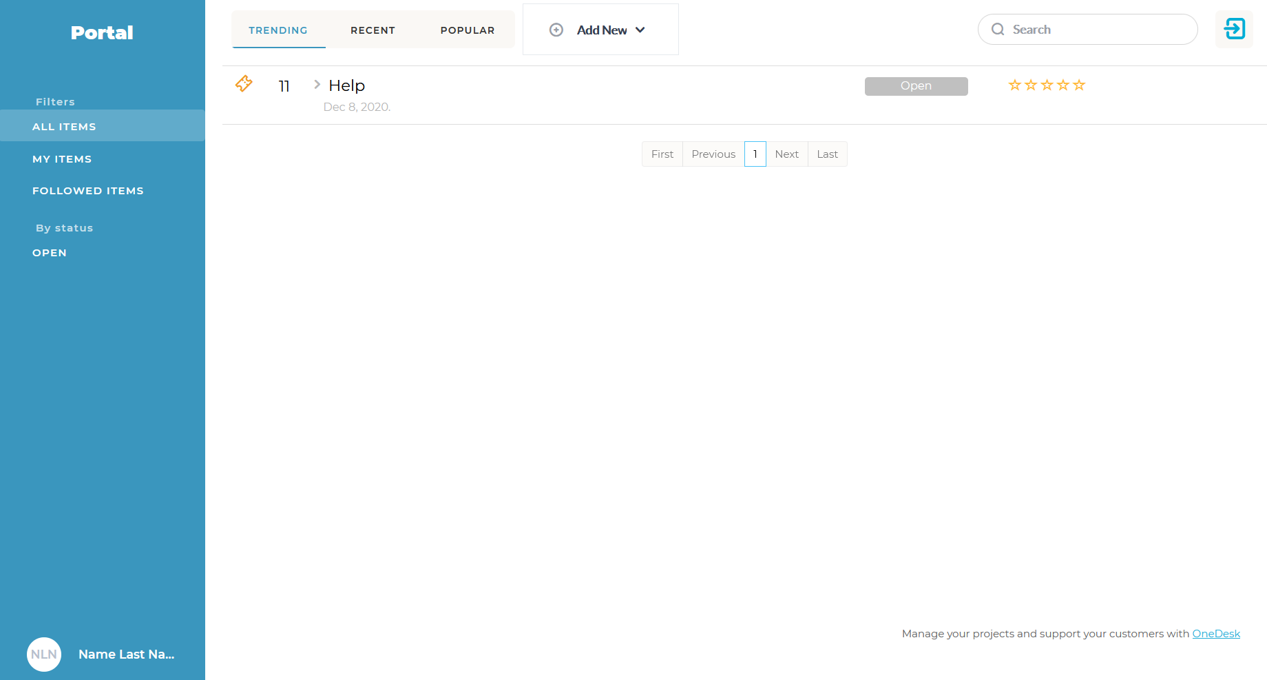 OneDesk Screenshot