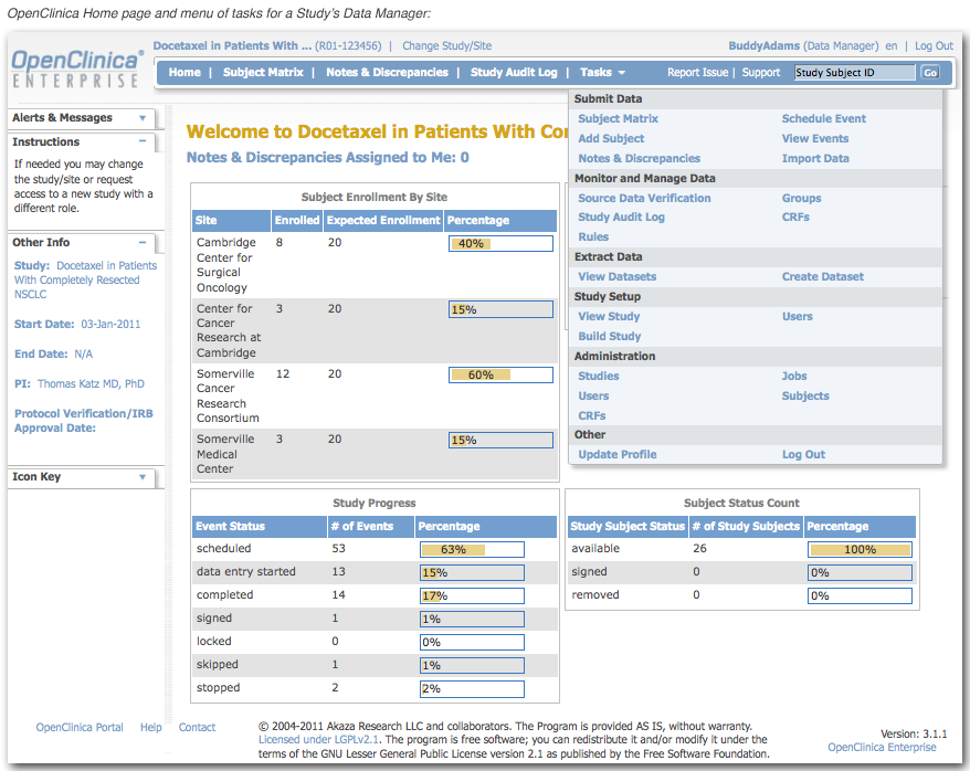 OpenClinica screenshot & Video