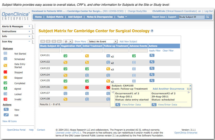 OpenClinica screenshot & Video