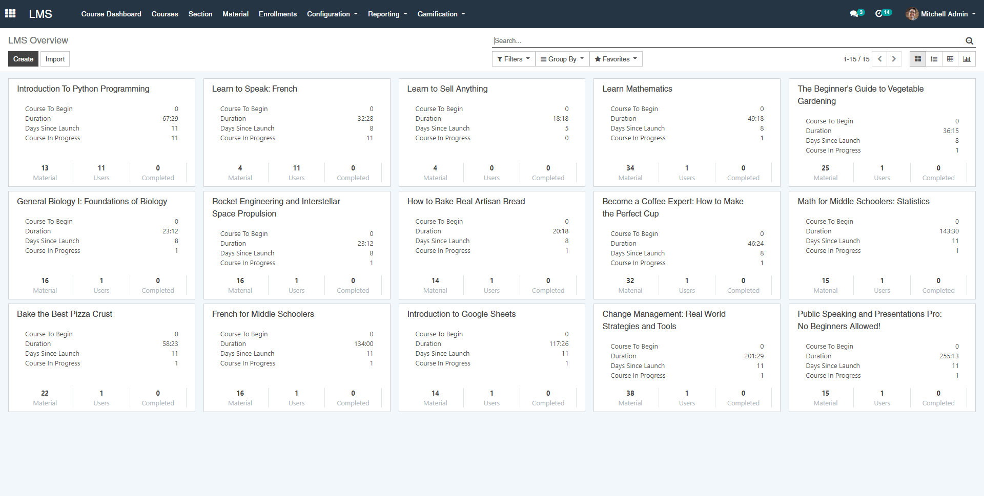 OpenEduCat Screenshot