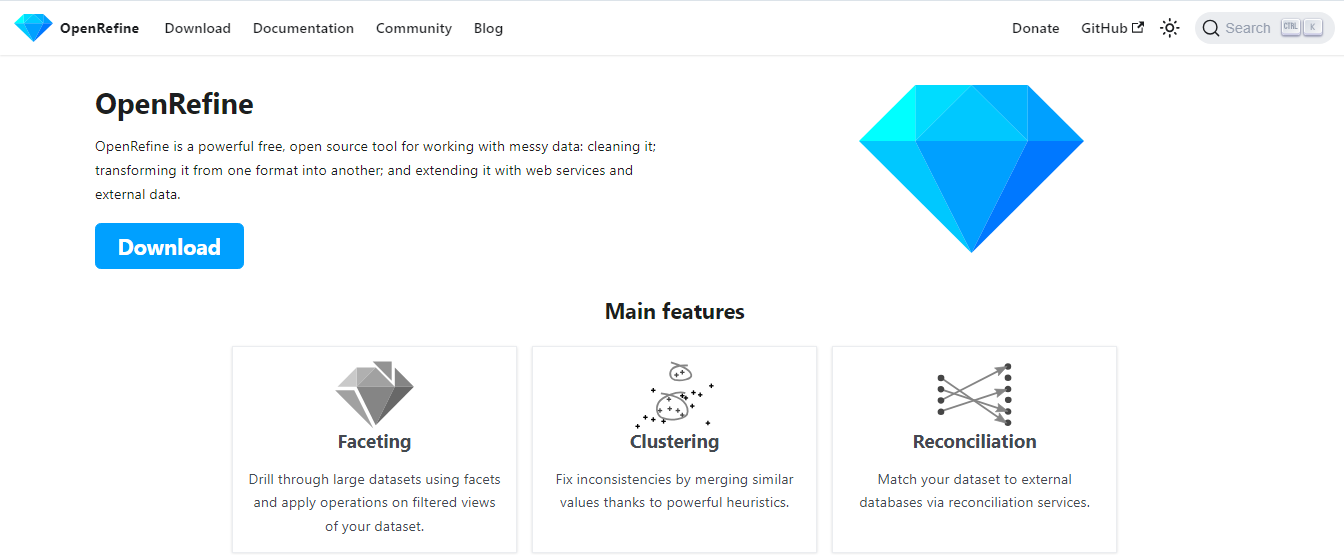 OpenRefine Screenshot