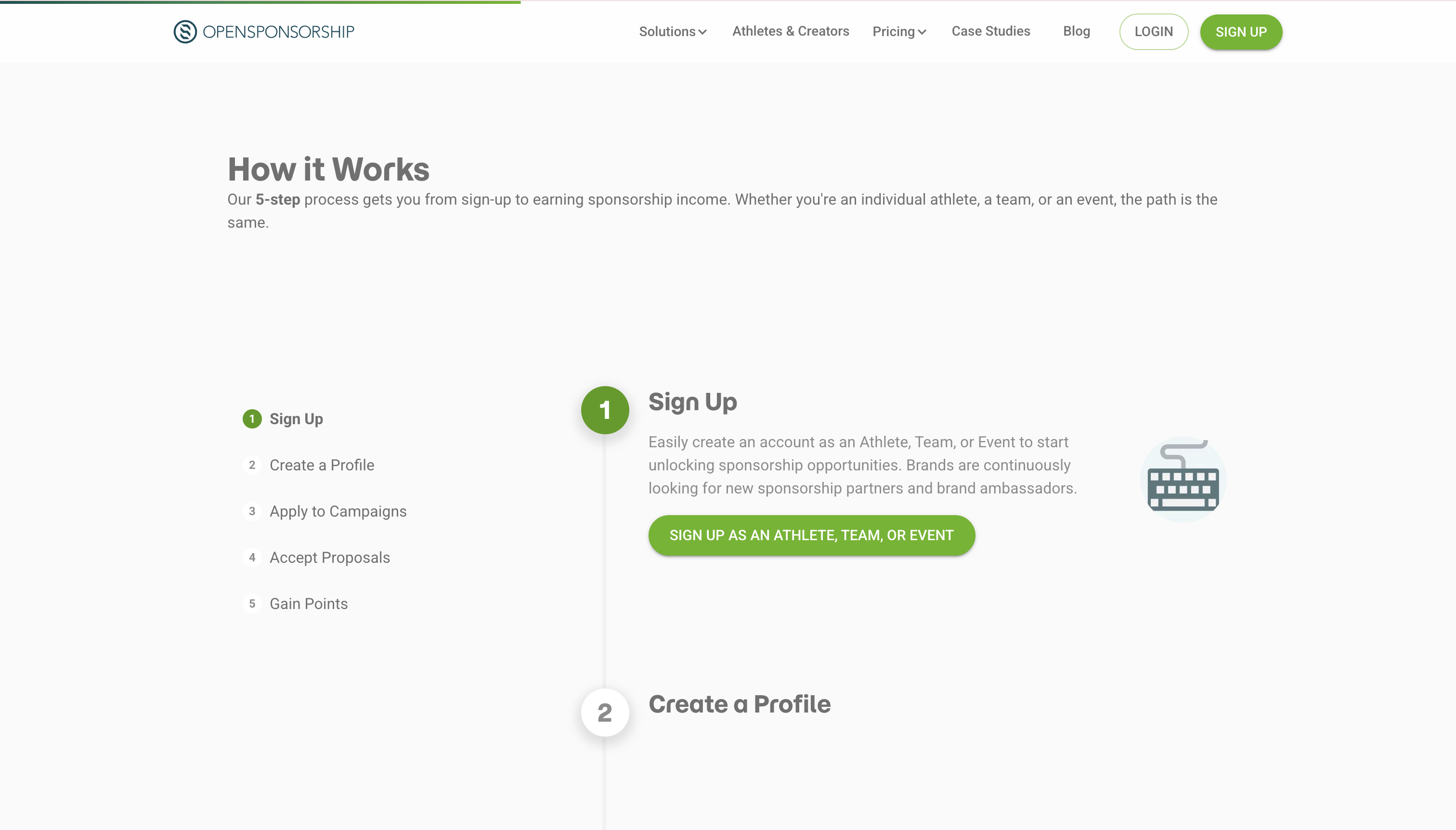 OpenSponsorship Screenshot