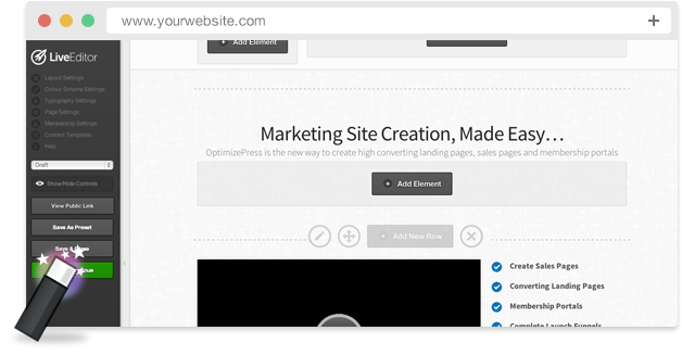 OptimizePress Screenshot