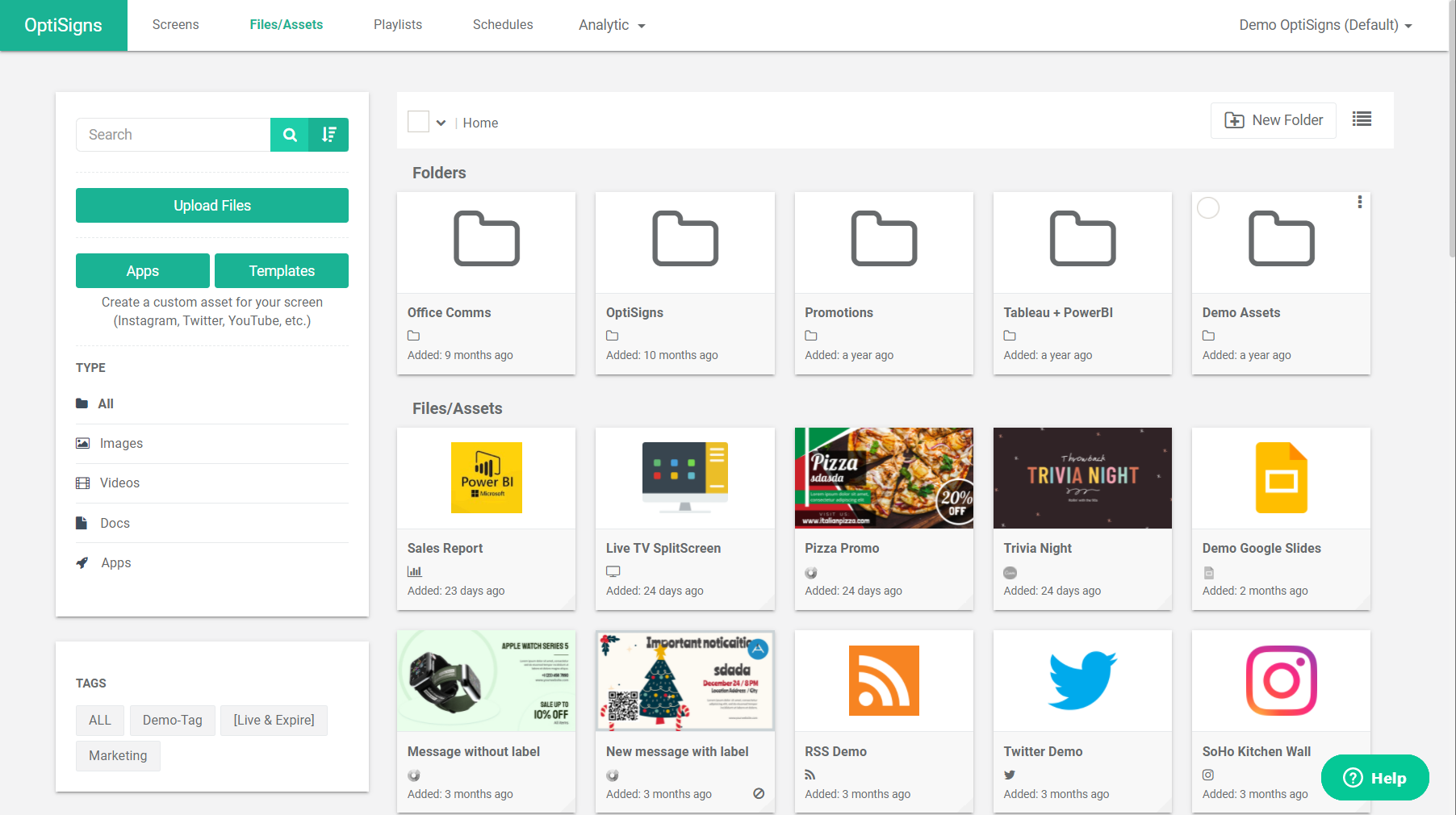 OptiSigns Screenshot