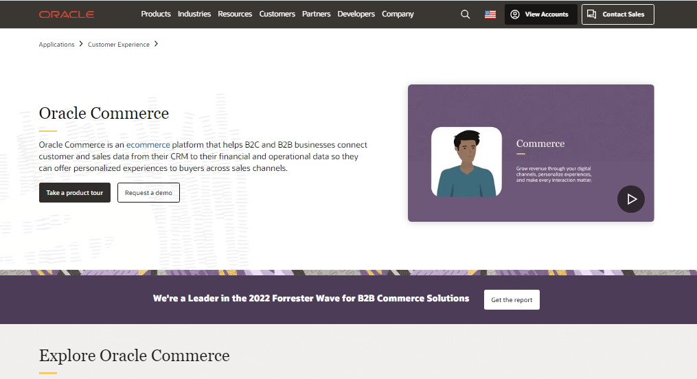 Oracle Commerce Screenshot
