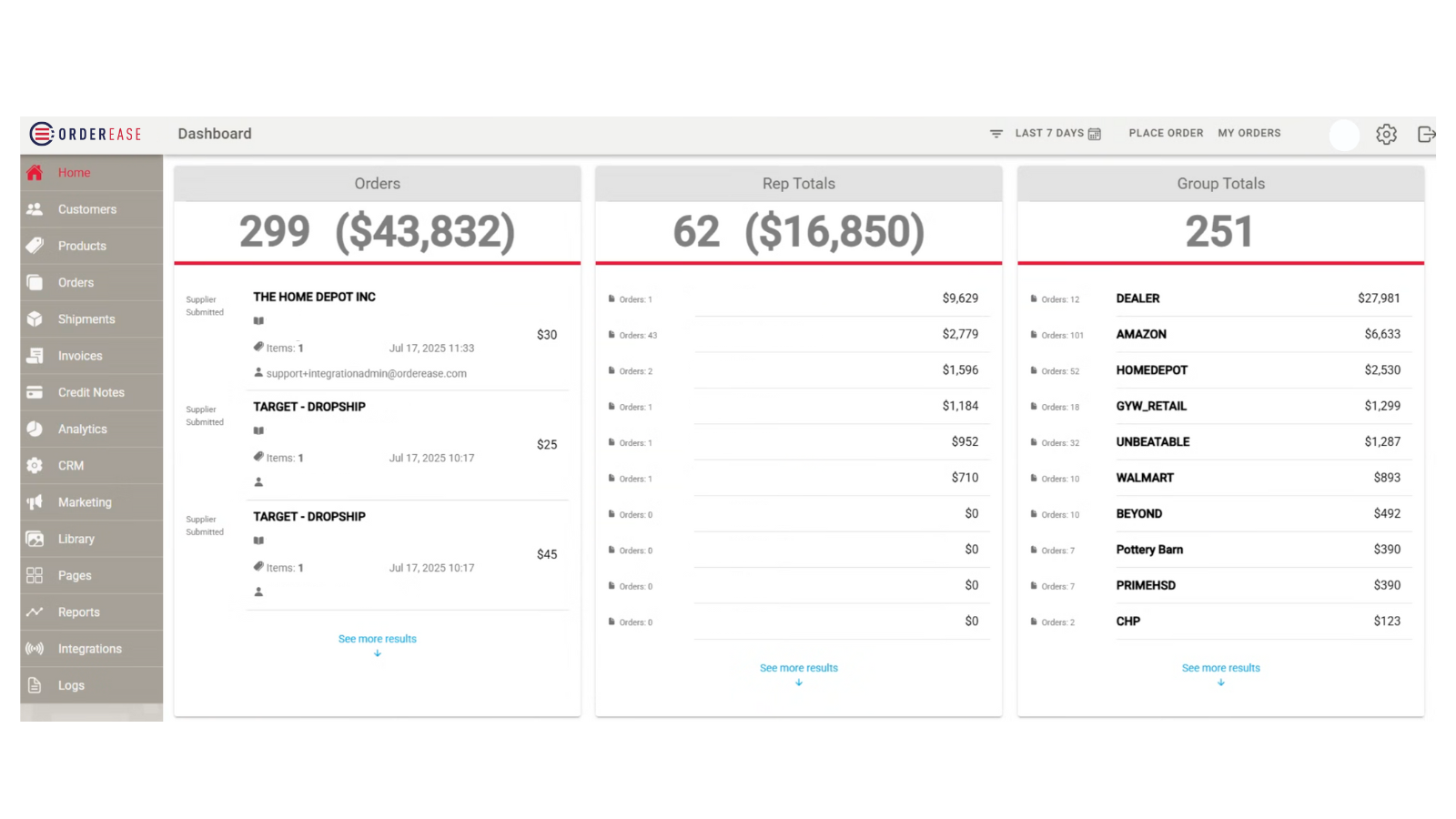 OrderEase Screenshot