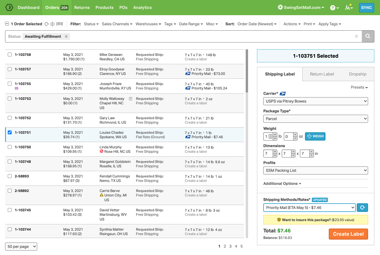 Ordoro Screenshot