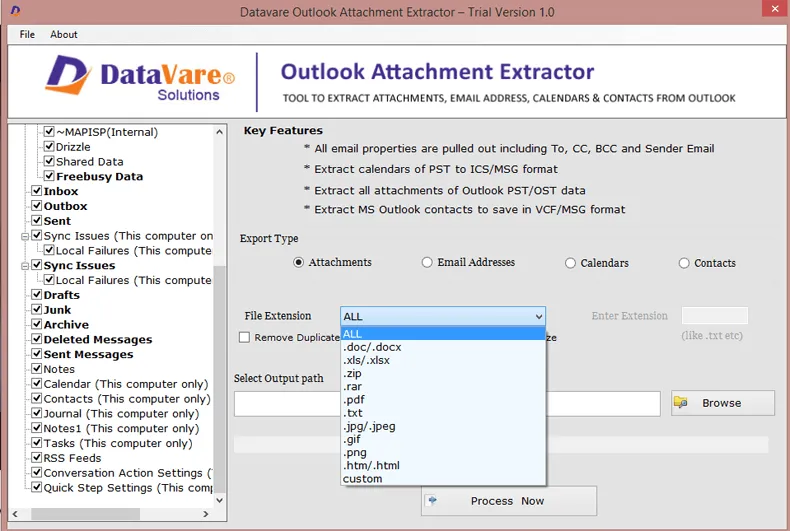 Outlook Attachment Extractor Screenshot