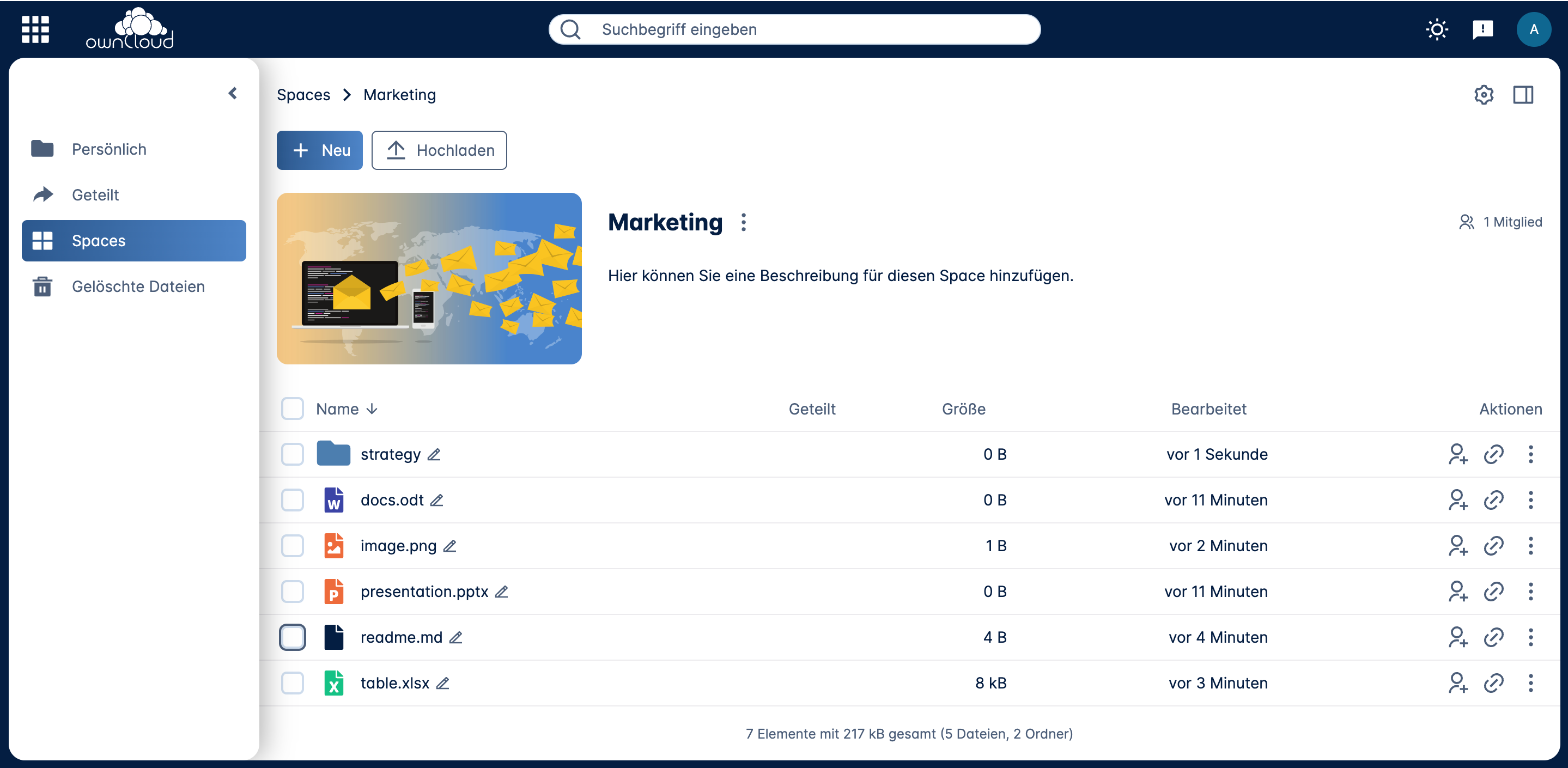 ownCloud Screenshot