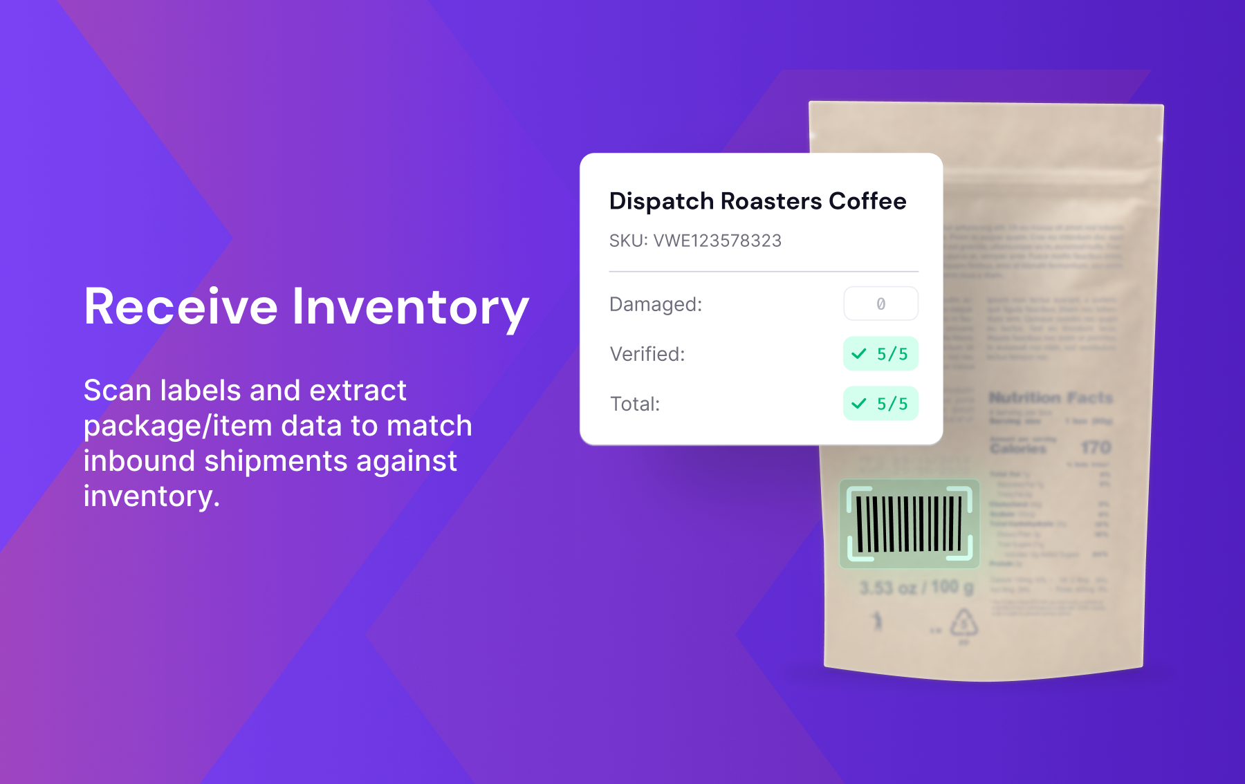 PackageX Inventory Screenshot
