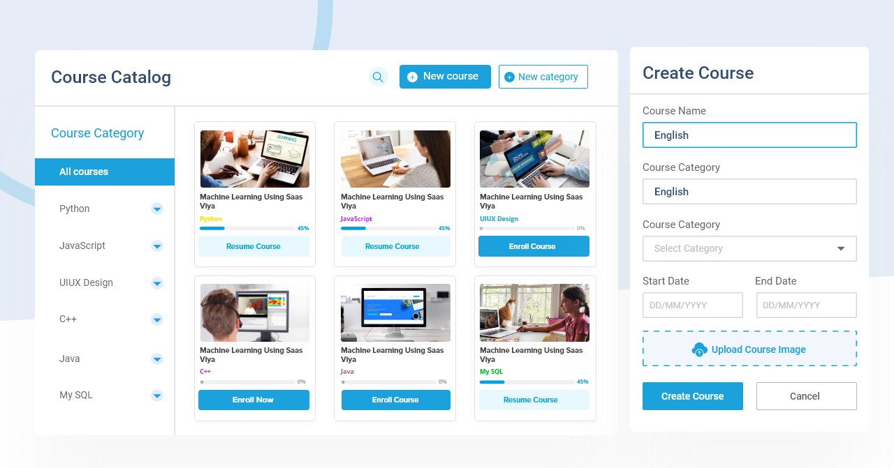 Paradiso LMS Screenshot