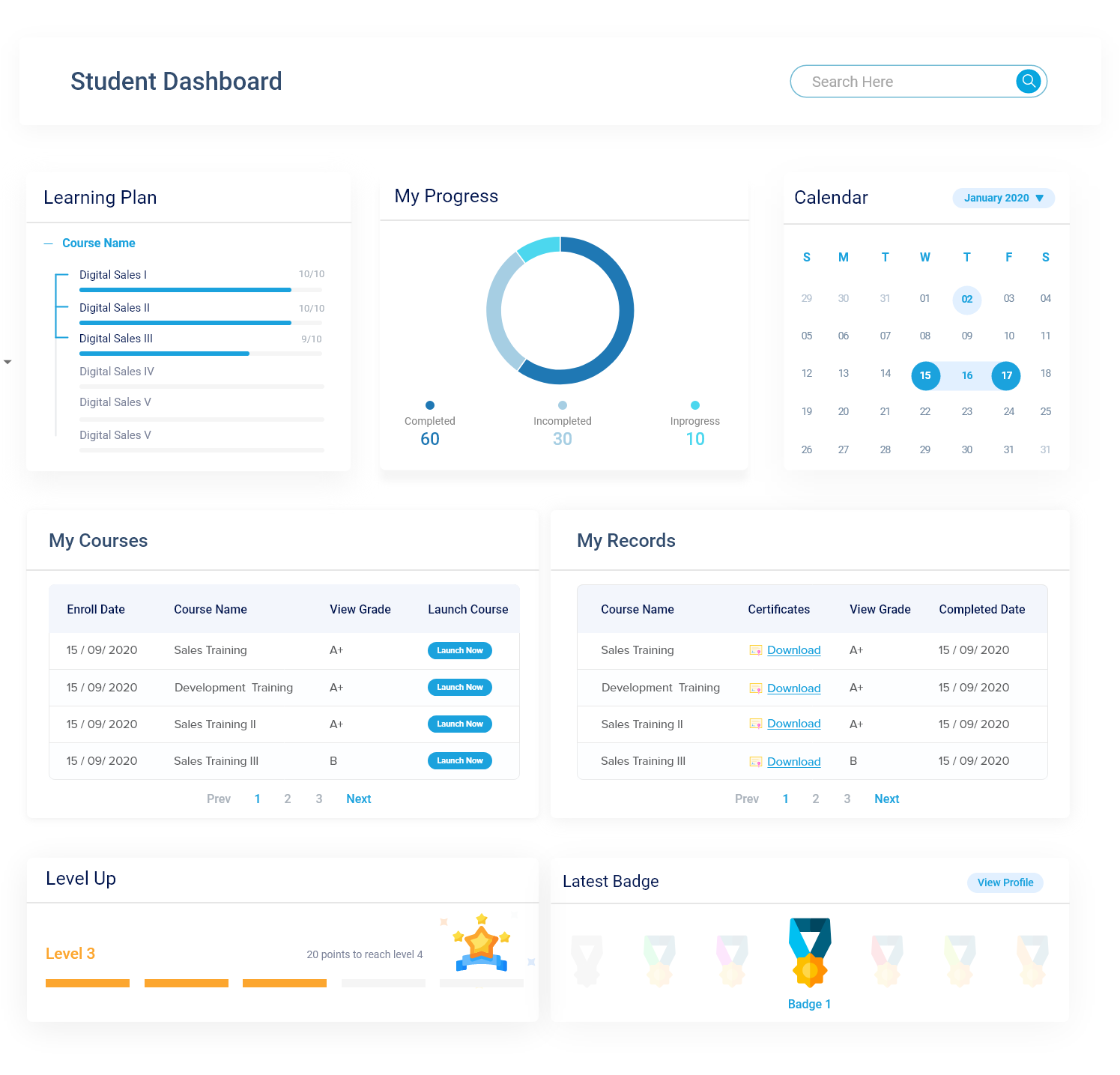 Paradiso LMS Screenshot