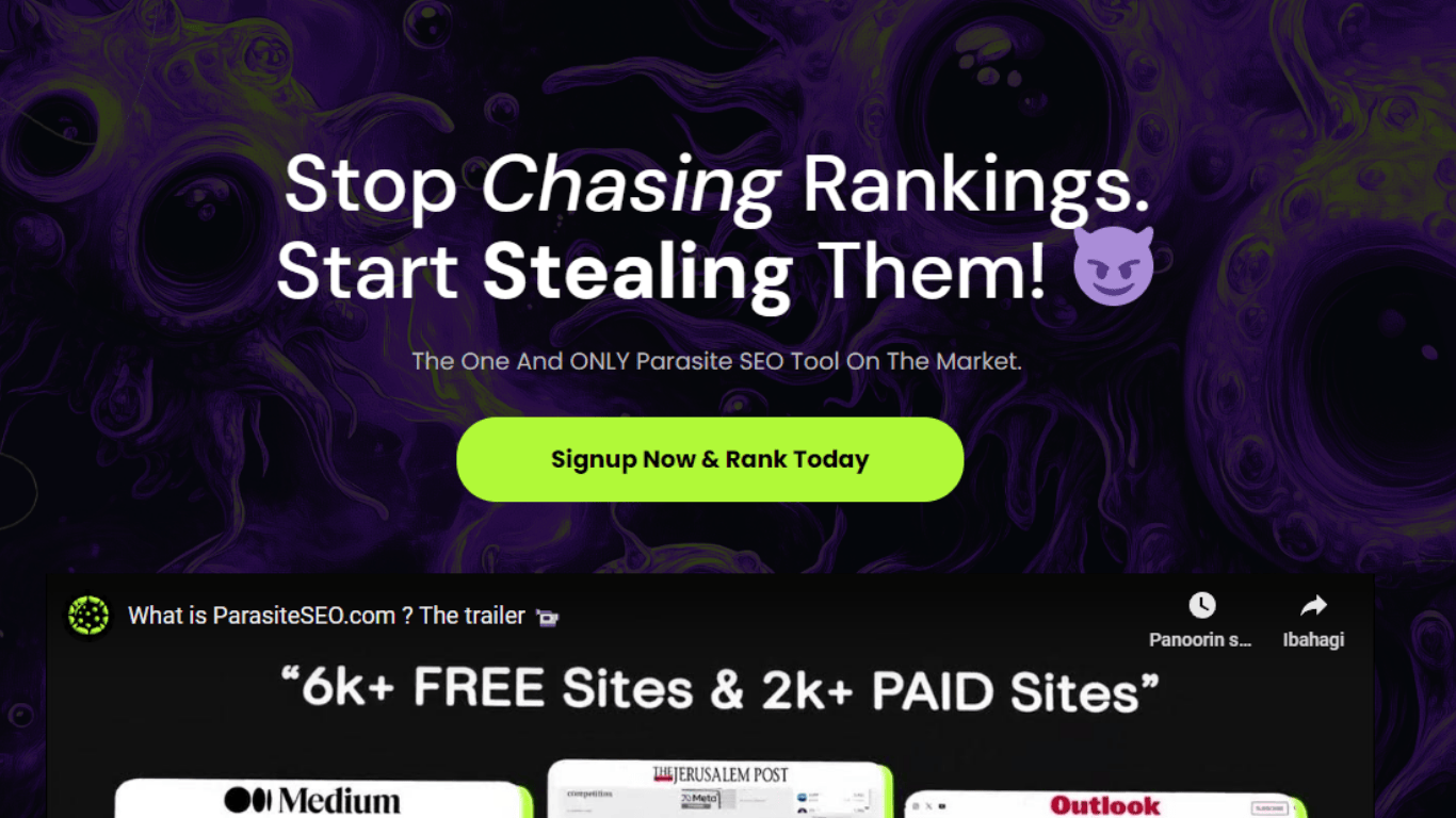 Parasite SEO Screenshot