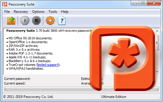 Passcovery Suite Screenshot