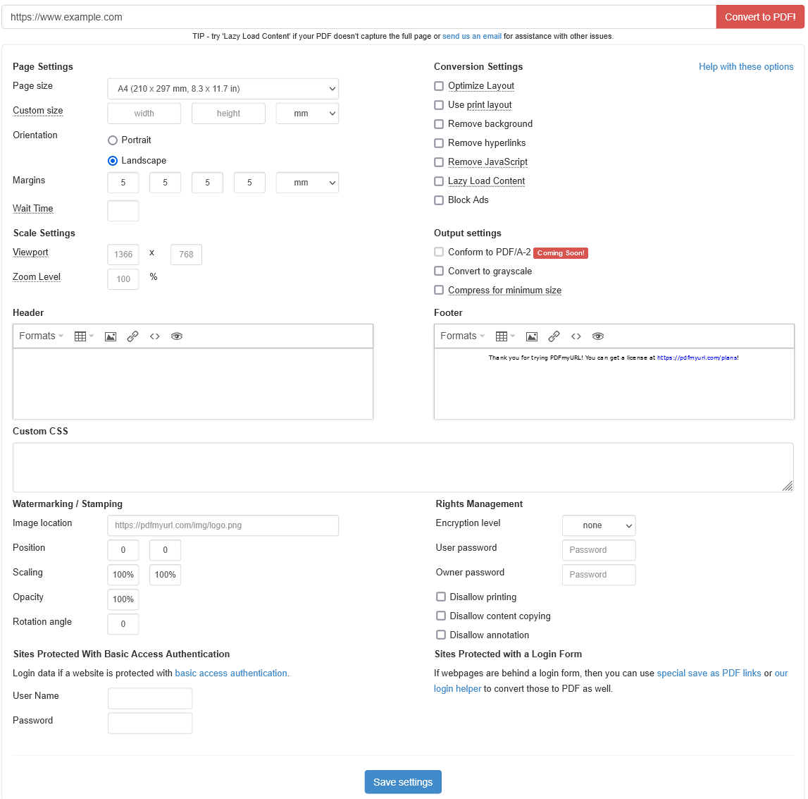 PDFmyURL Screenshot
