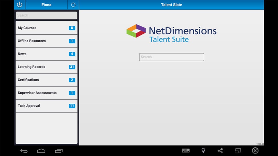PeopleFluent Learning Screenshot