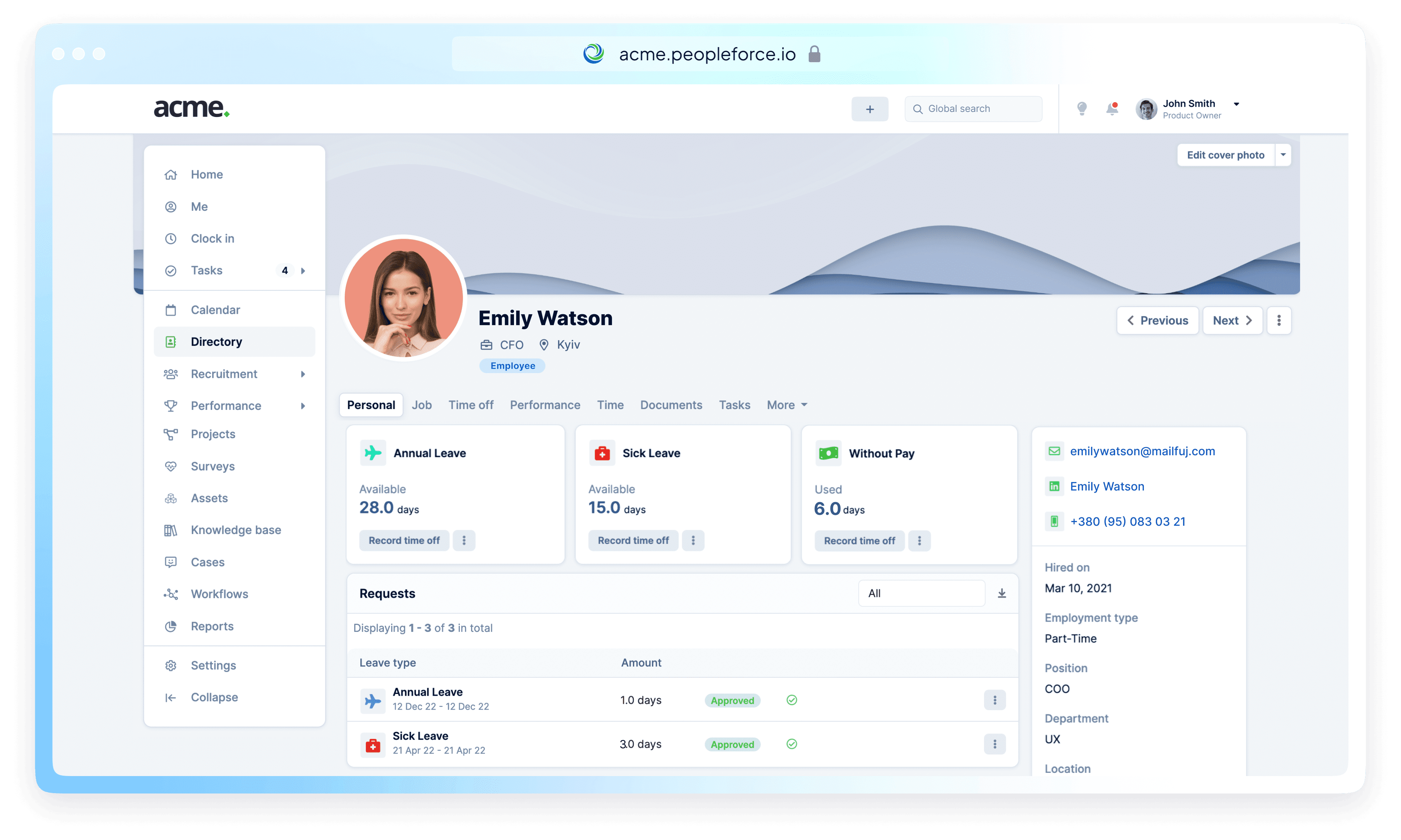 PeopleForce Screenshot