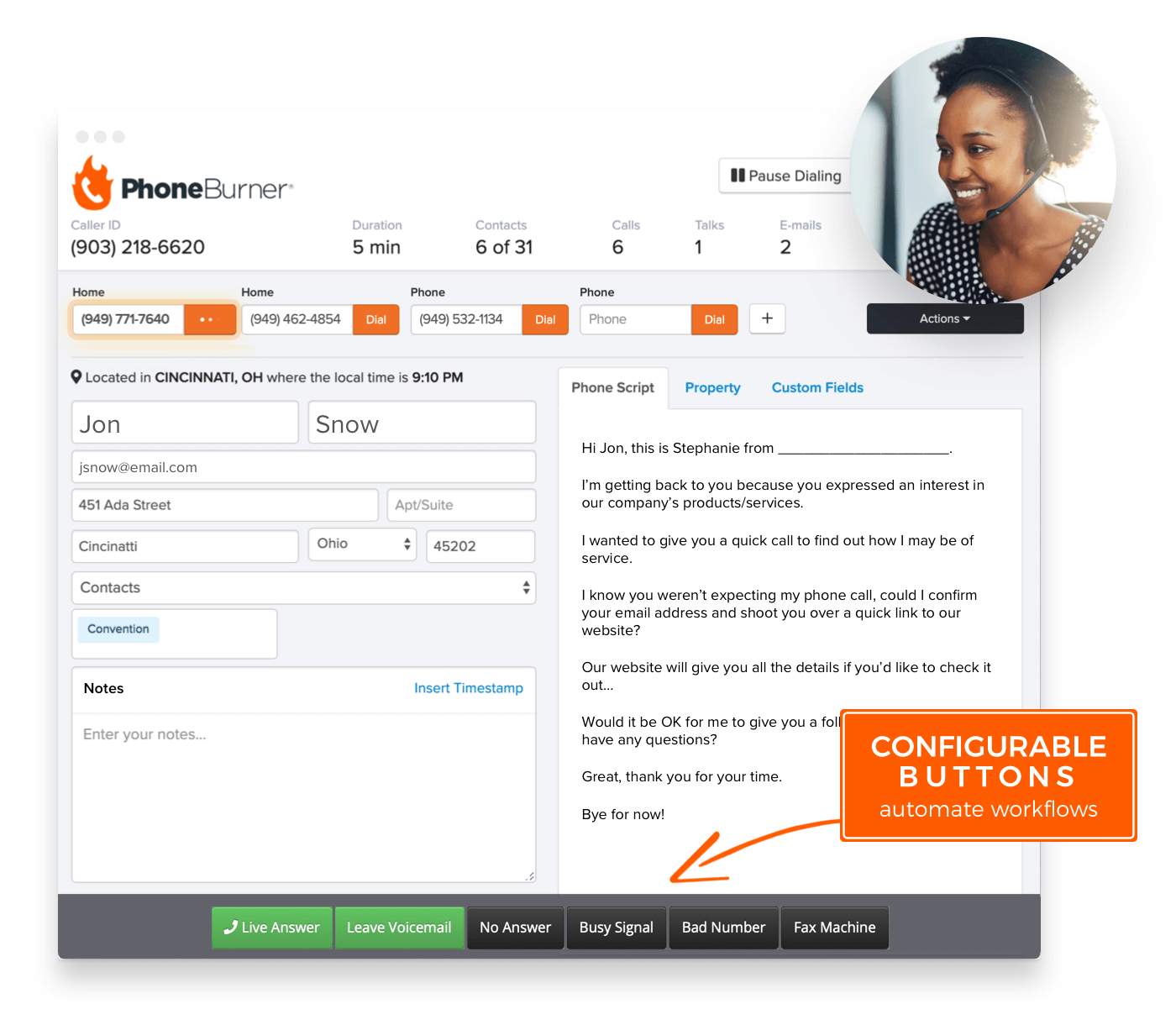 PhoneBurner Screenshot
