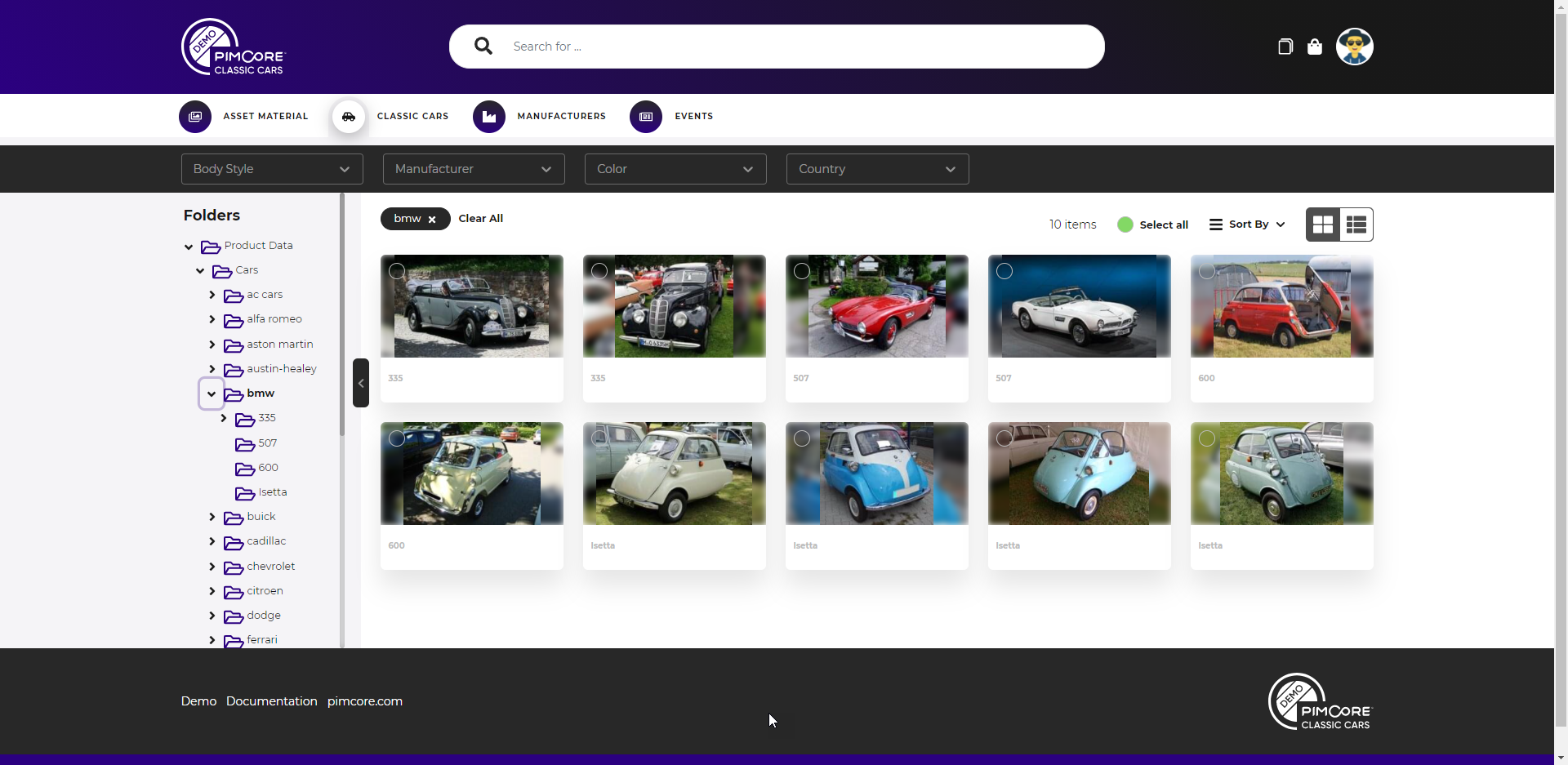 Pimcore Screenshot