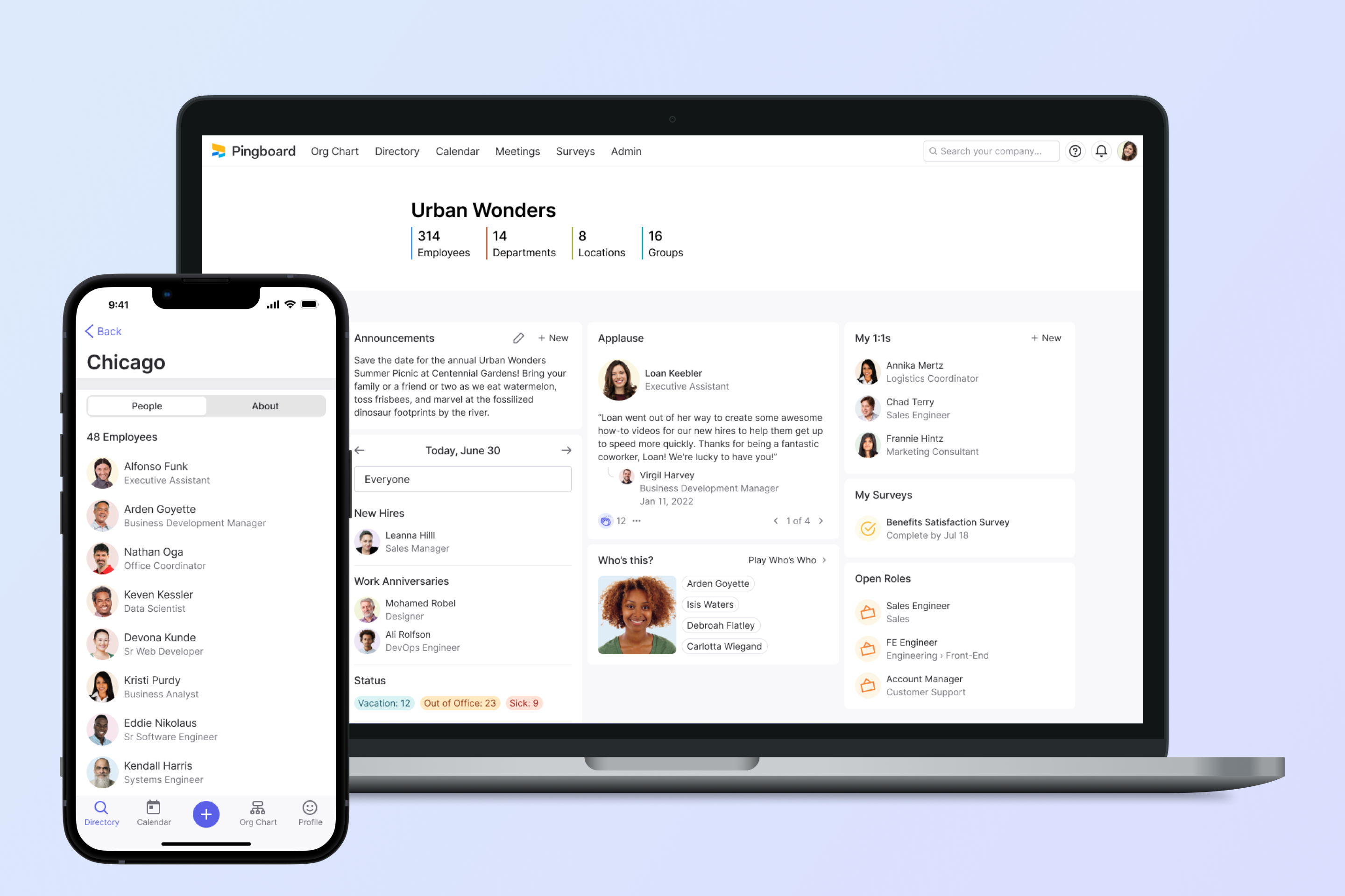 Pingboard Screenshot