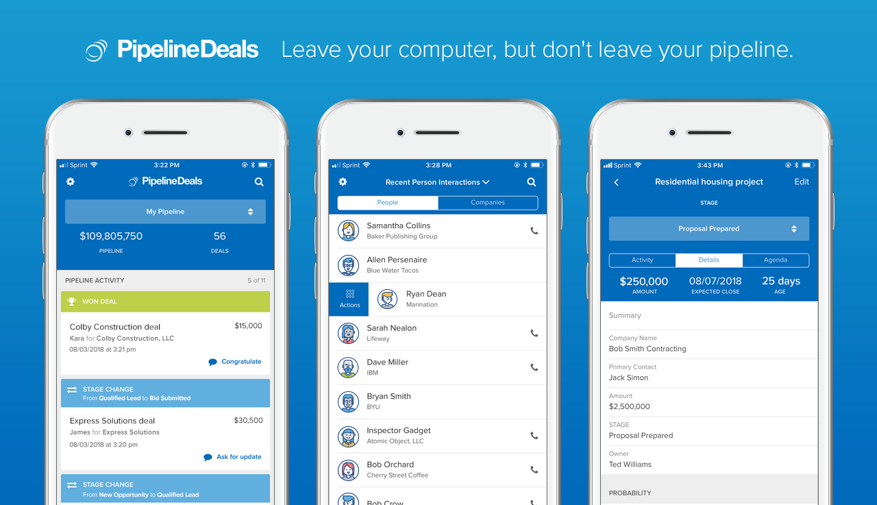 Pipeline CRM Screenshot