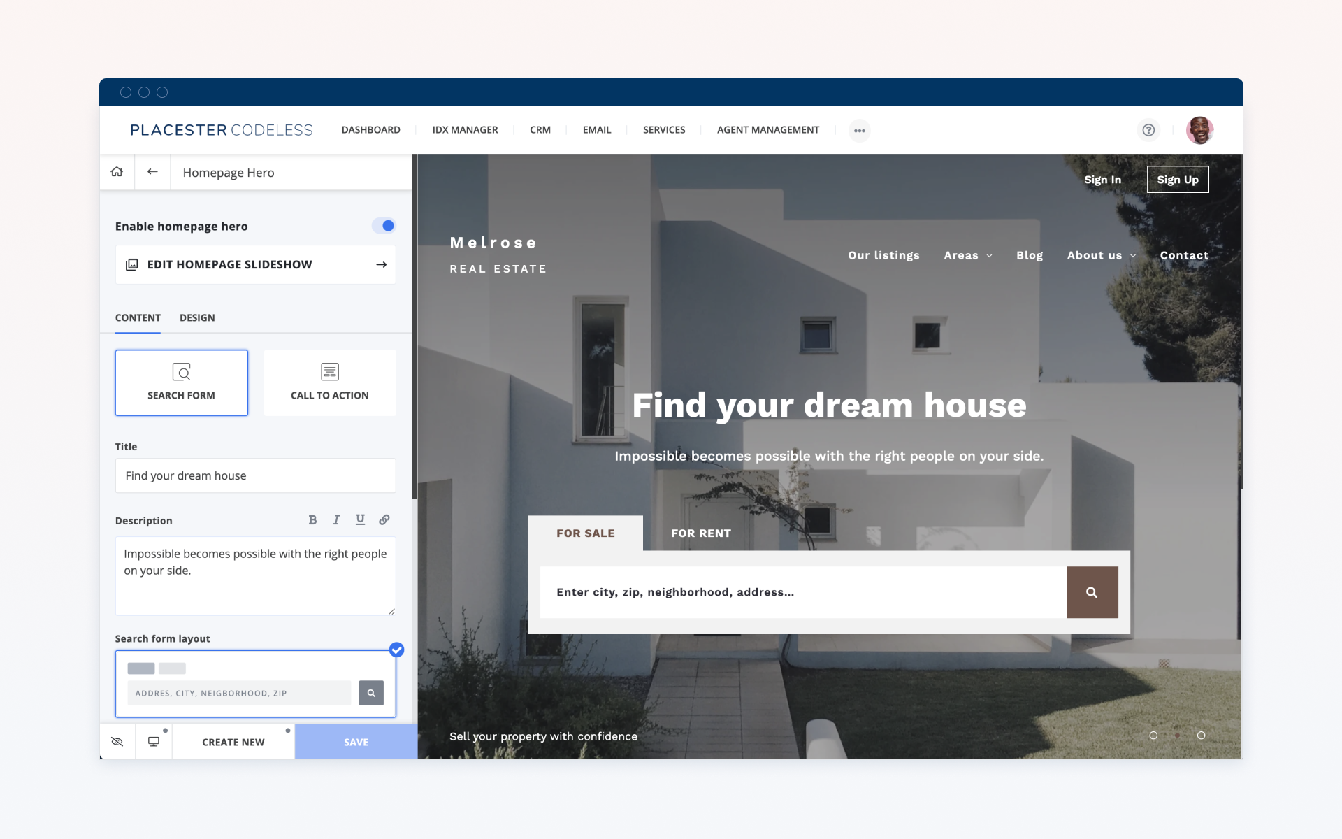Placester Screenshot