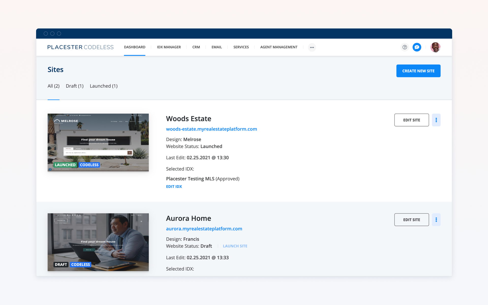 Placester Screenshot