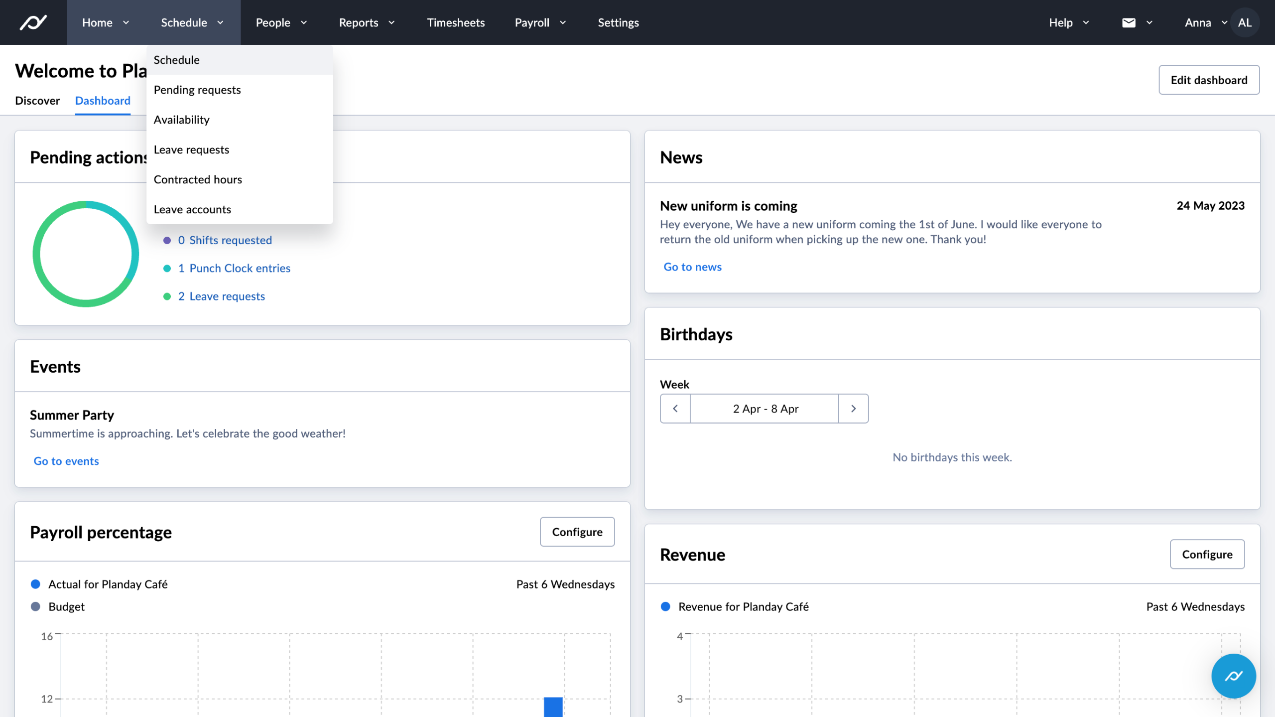 Planday Screenshot