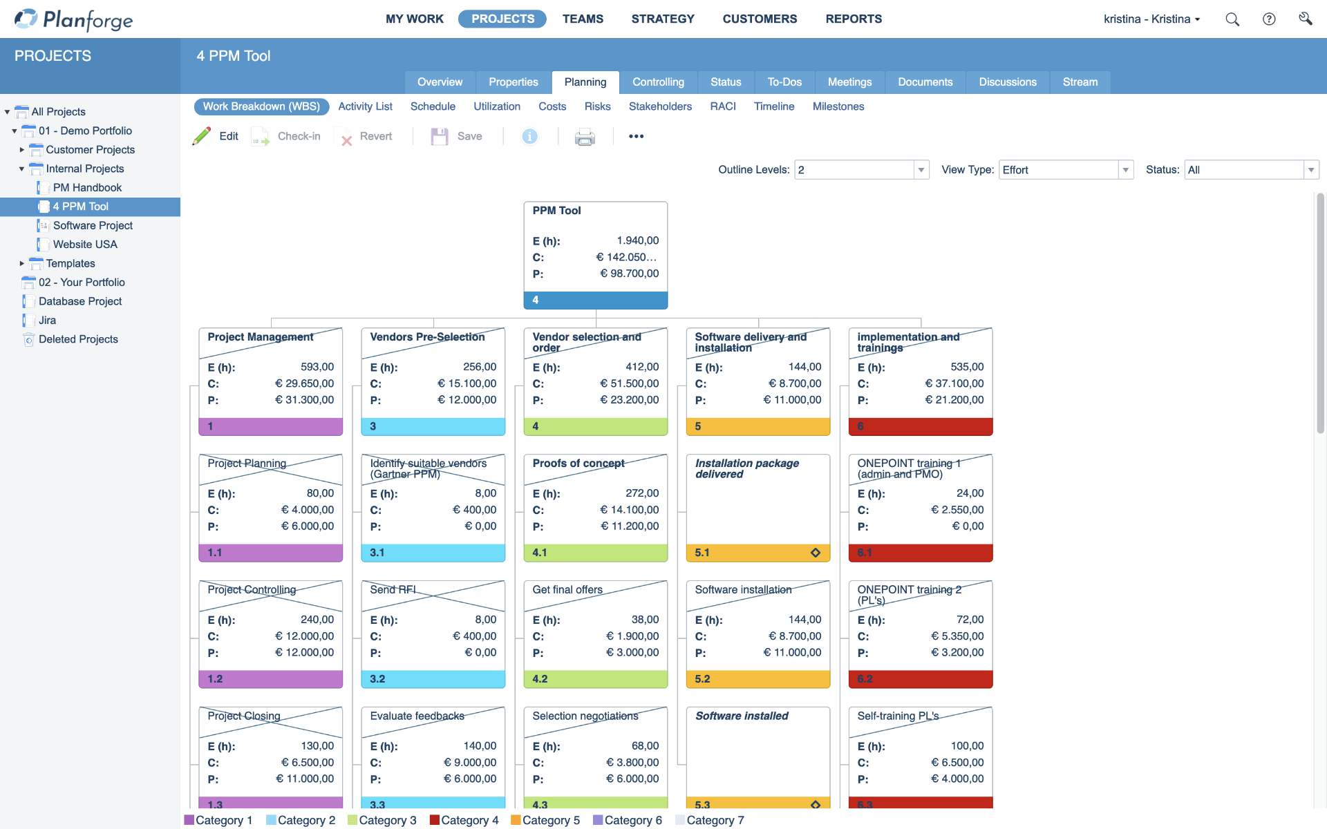 Planforge (formerly ONEPOINT Projects) Screenshot