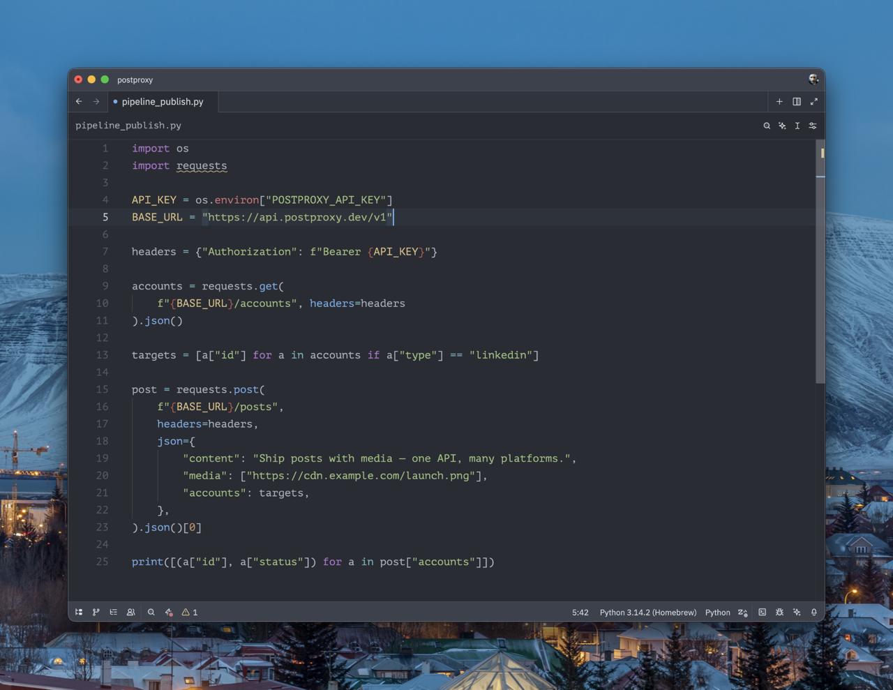 Postproxy Screenshot