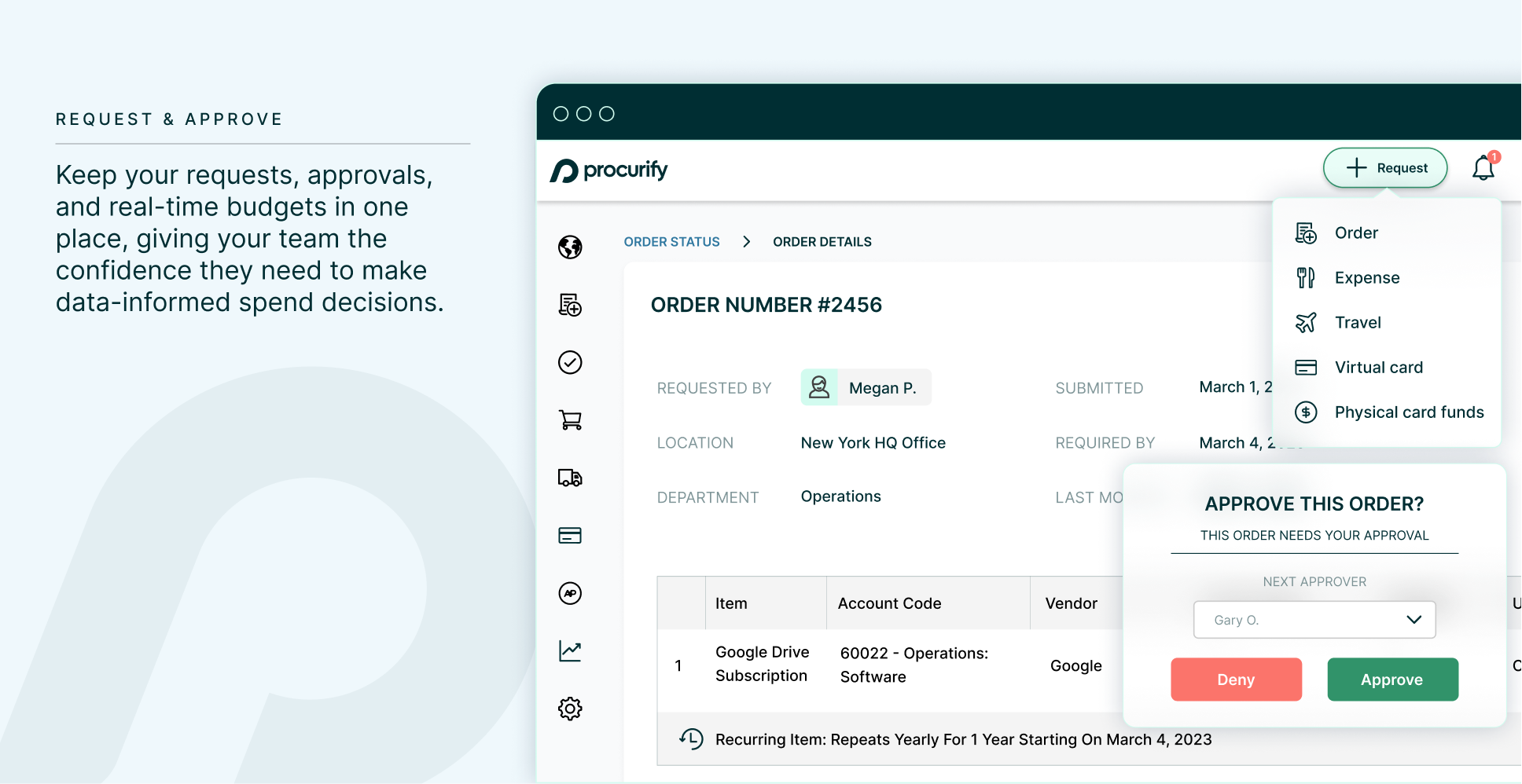 Procurify Screenshot
