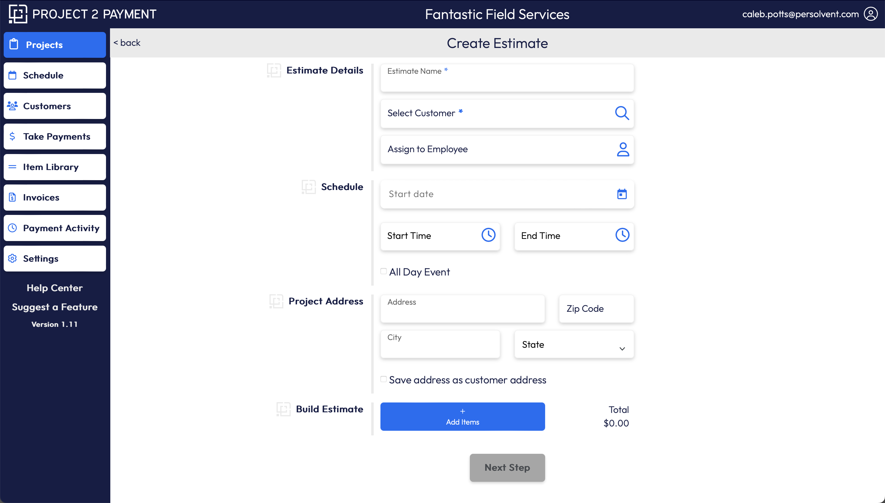 Project 2 Payment Screenshot