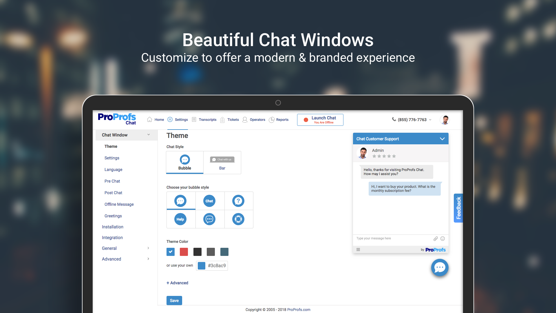 ProProfs Chat Screenshot