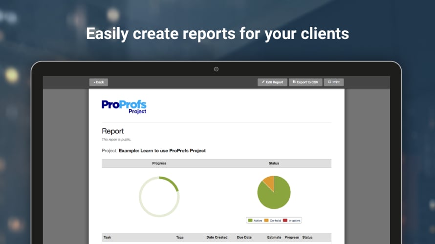 ProProfs Project screenshot & Video