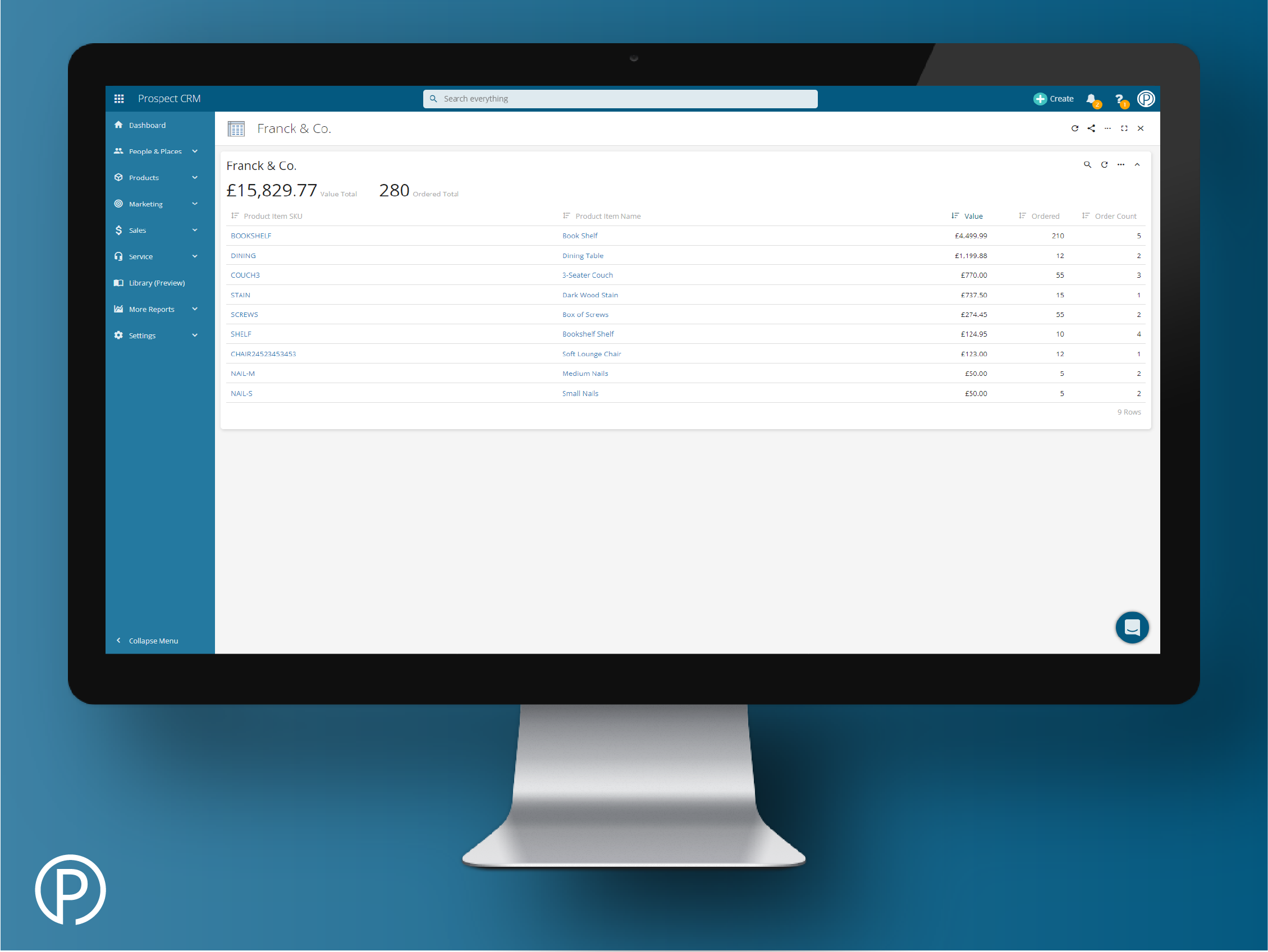 Prospect CRM Screenshot