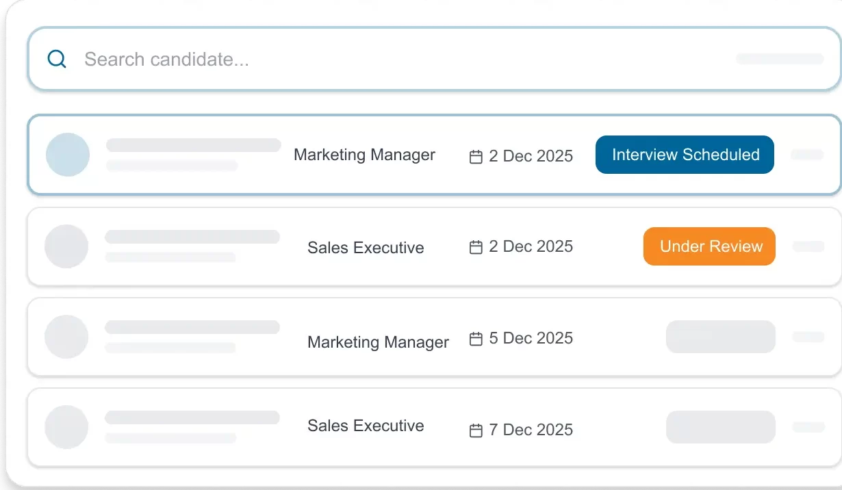Provitrac - Application Tracking System Screenshot