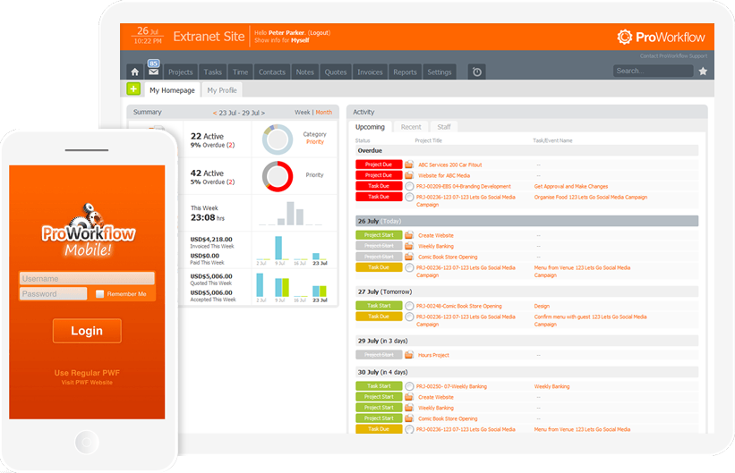 ProWorkflow screenshot & Video