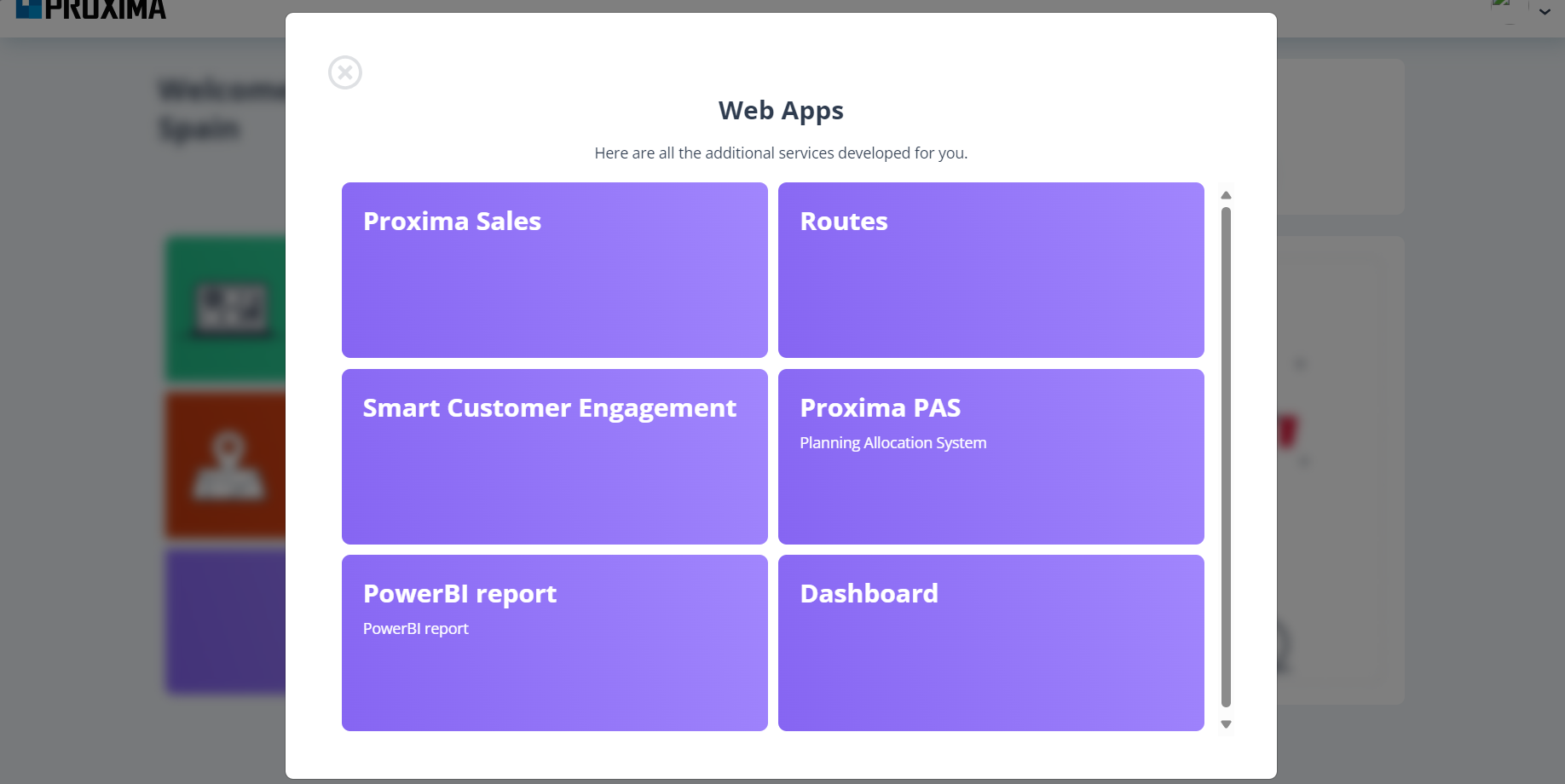 Proxima Cloud CRM Screenshot
