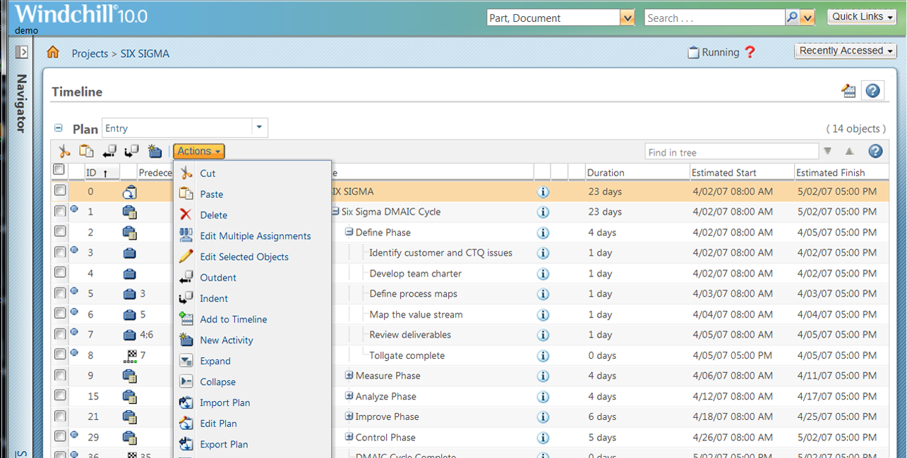 PTC Windchill Screenshot