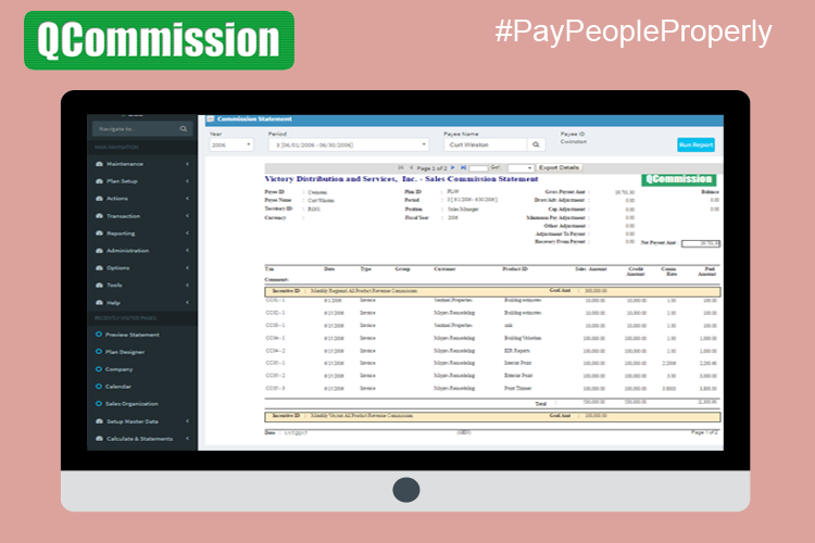 QCommission Screenshot