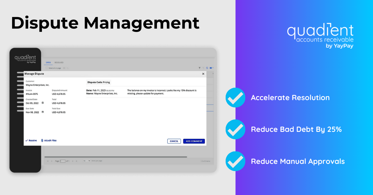 Quadient Accounts Receivable by YayPay Screenshot