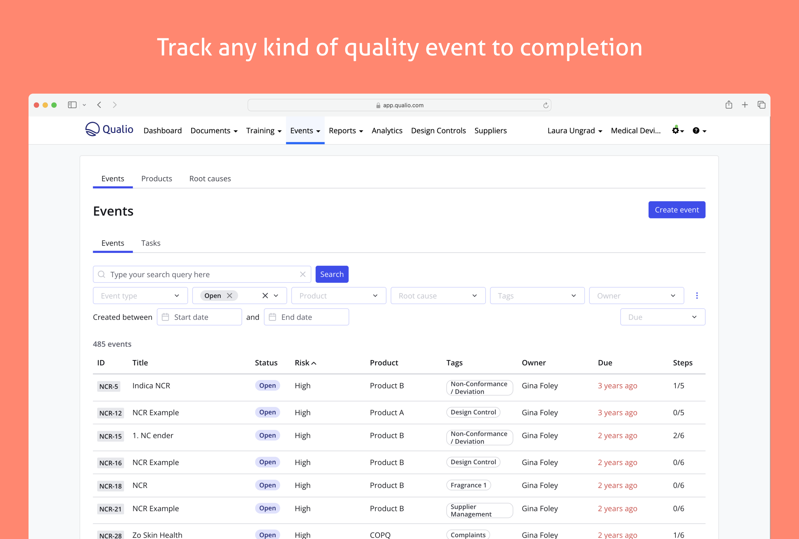 Qualio screenshot & Video