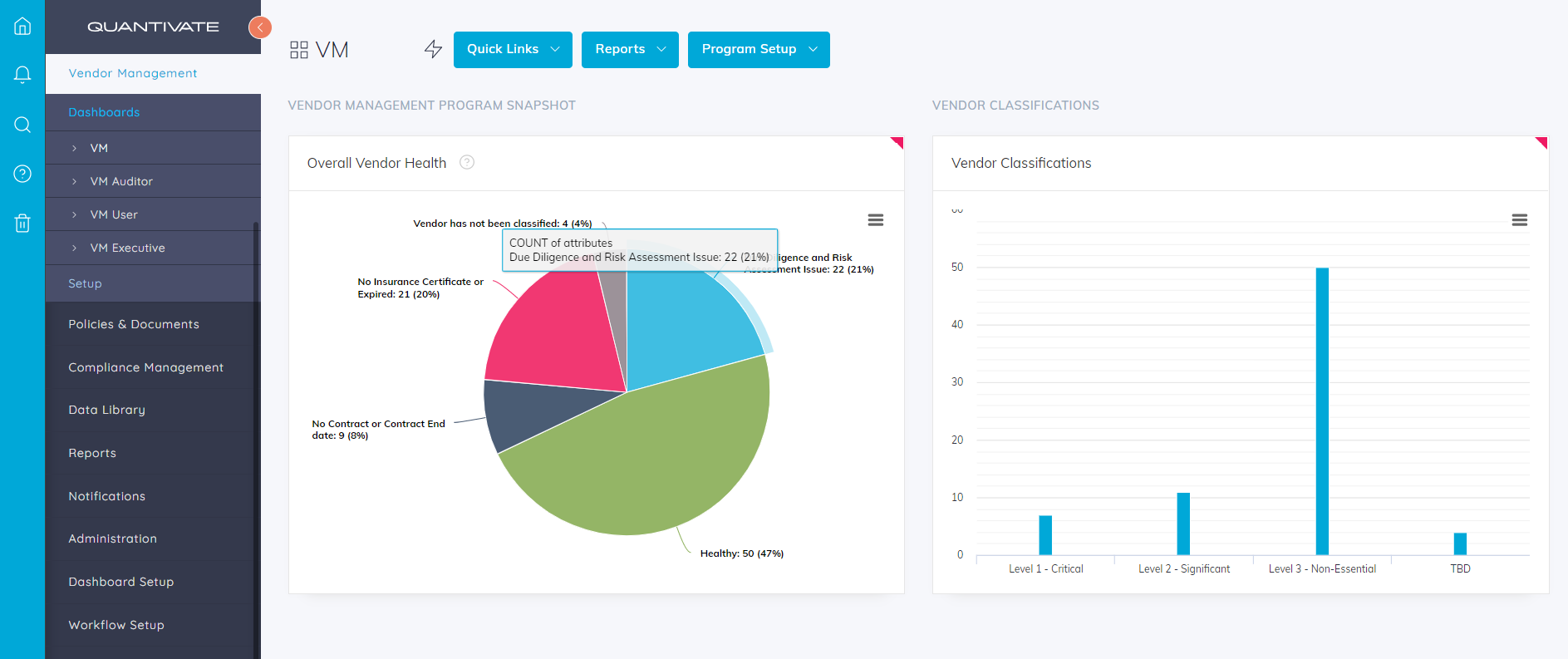 Quantivate GRC Software Suite Screenshot