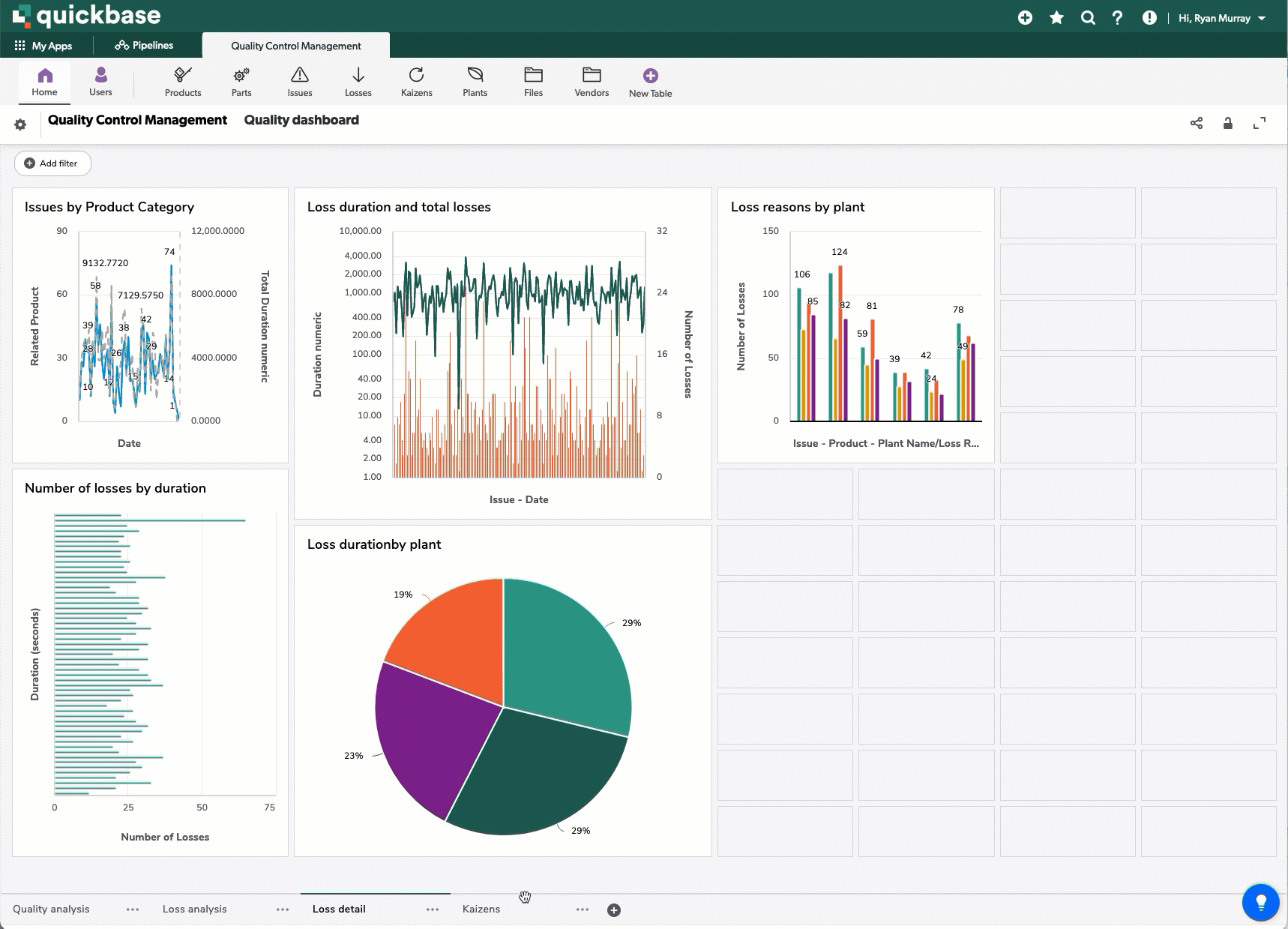 Quickbase screenshot & Video