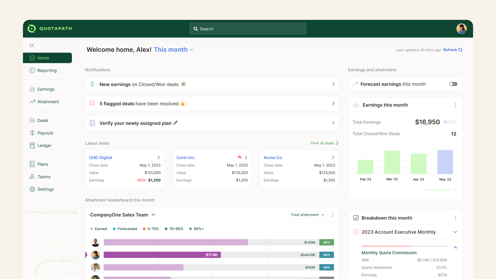 QuotaPath Screenshot