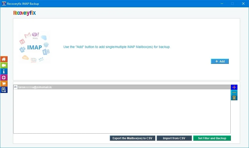 Recoveryfix IMAP Backup Tool Screenshot