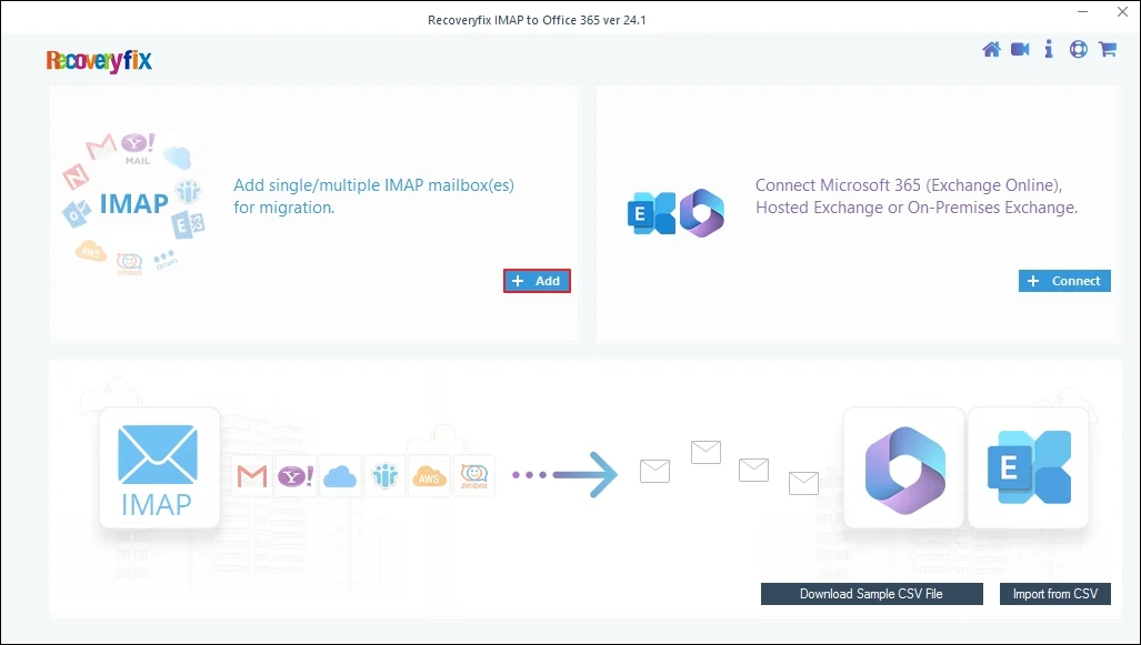 Recoveryfix IMAP to Office 365 Screenshot